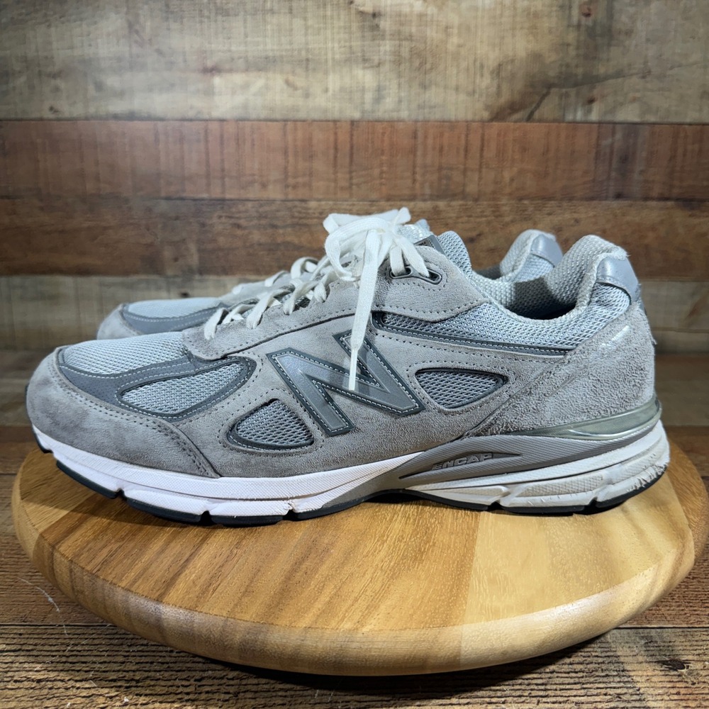 New Balance Sneakers Mens 14 Grey 990v4 Made in USA U990GR4 Running Shoes